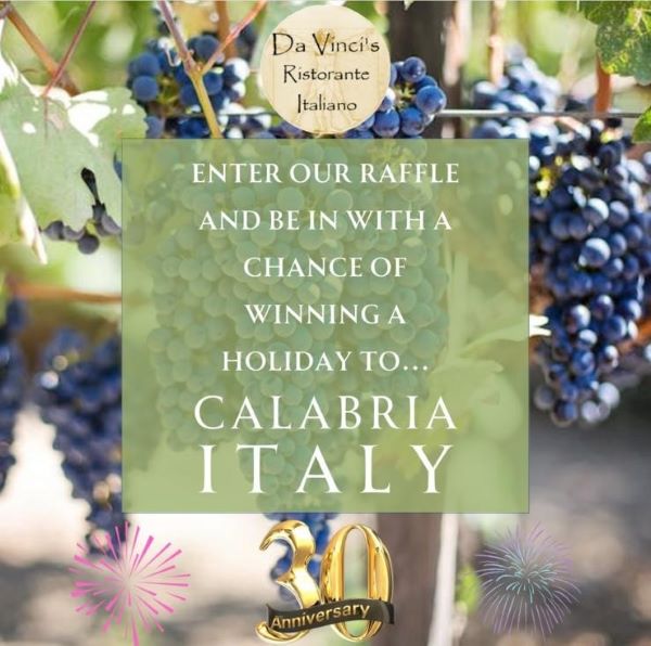Win a Holiday to Calabria Italy with Da Vinicis Poole