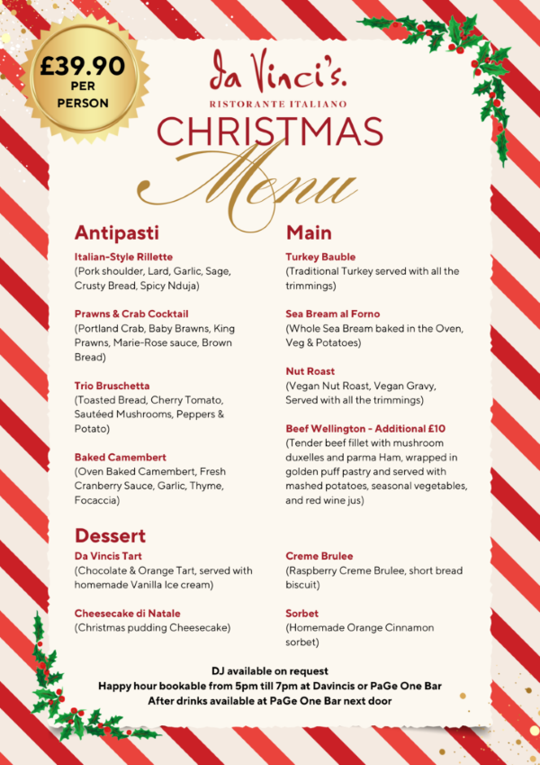A Taste of Italy This Christmas at Da Vinci’s
