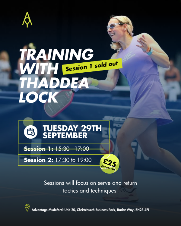 Train with Thaddea Lock at Advantage Padel Mudeford