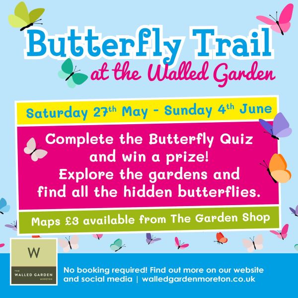 Butterfly trail at the walled garden moreton