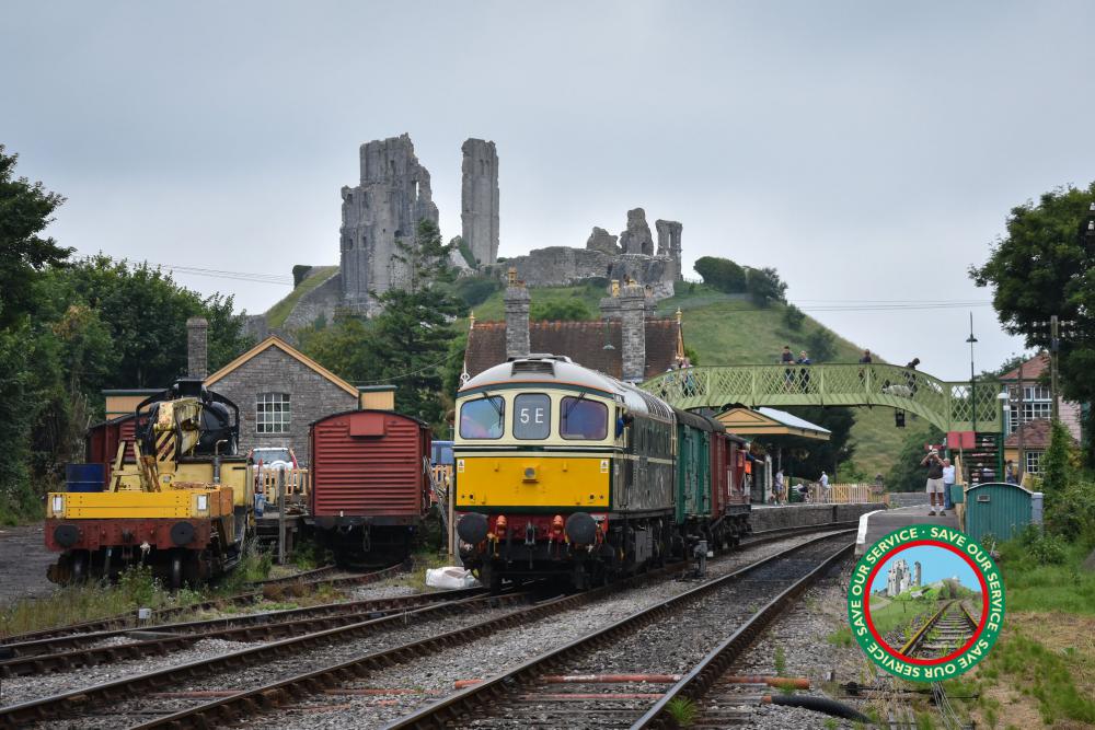 Swanage Railway at Corfe Castle Dorset