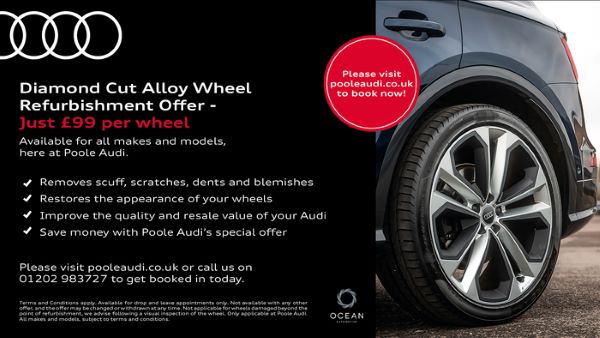 Diamond Cut Alloy Wheel Refurbishment Offer at Poole Audi